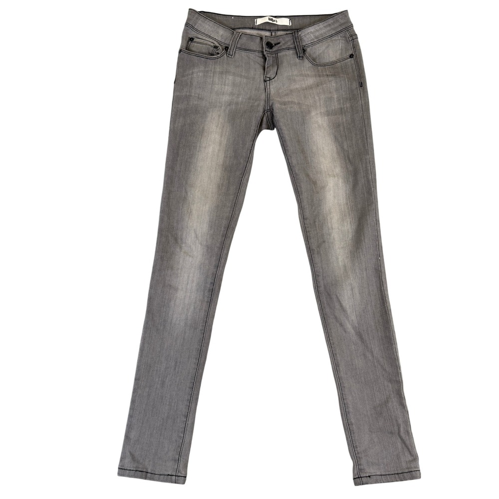 Klique B Womens Gray Faded Skinny Jeans Low Rise Size 3 Style KL09 Stretch Denim